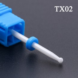 1PC ceramika frez mała piłka wiertło do paznokci ceramiczne zadziory Manicure martwy kąpiel bit narzędzia do paznokci BETX01-14