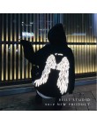 NiceMix skrzydła anioła na twoim z nadrukiem z tyłu Street Style grube bluzy z kapturem unisex Winter Warm sweter płaszcz kobiet