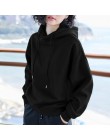 2019 nowy Plus aksamitna bluzy z kapturem typu basic dla kobiet wypoczynek kobiet zima jednolity kolor na co dzień SweatshirtHip