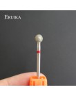 ERUIKA 1PC diamentowe wiertło do paznokci Ball Burr elektryczny plik obcinacz do paznokci Manicure wiertła bity paznokci czyste 