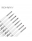 ROHWXY 8 sztuk/zestaw Nail Print Pen tipsy akrylowe pędzelek artystyczny UV pędzelek do żelu Nail Art pędzle do manicure Pinceau