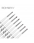 ROHWXY 8 sztuk/zestaw Nail Print Pen tipsy akrylowe pędzelek artystyczny UV pędzelek do żelu Nail Art pędzle do manicure Pinceau