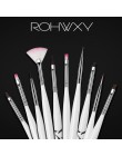 ROHWXY 8 sztuk/zestaw Nail Print Pen tipsy akrylowe pędzelek artystyczny UV pędzelek do żelu Nail Art pędzle do manicure Pinceau