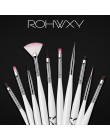 ROHWXY 8 sztuk/zestaw Nail Print Pen tipsy akrylowe pędzelek artystyczny UV pędzelek do żelu Nail Art pędzle do manicure Pinceau