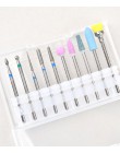 10 sztuk/pudło paznokci stożek końcówki ceramiczne wiertła elektryczne skórek czyste obrotowe do Manicure Pedicure głowica szlif