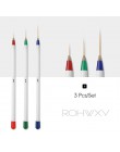 ROHWXY 8 sztuk/zestaw Nail Print Pen tipsy akrylowe pędzelek artystyczny UV pędzelek do żelu Nail Art pędzle do manicure Pinceau