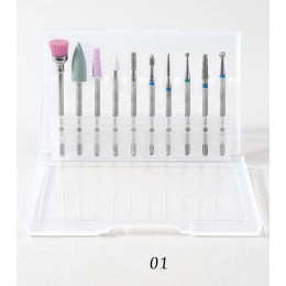 10 sztuk/pudło paznokci stożek końcówki ceramiczne wiertła elektryczne skórek czyste obrotowe do Manicure Pedicure głowica szlif