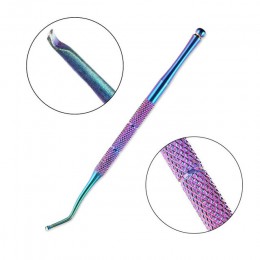 21 Style Rainbow ze stalowymi ćwiekami odpychacz do skórek pęseta pilniki do paznokci lakier żelowy uv usuń Manicure pielęgnacja