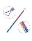 21 Style Rainbow ze stalowymi ćwiekami odpychacz do skórek pęseta pilniki do paznokci lakier żelowy uv usuń Manicure pielęgnacja