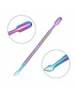 21 Style Rainbow ze stalowymi ćwiekami odpychacz do skórek pęseta pilniki do paznokci lakier żelowy uv usuń Manicure pielęgnacja