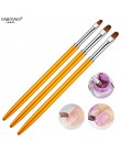 Okrągłe głowy akrylowe UV Gel Extension Builder Pen pędzle do paznokci malowanie rysunek kwiat Manicure narzędzia do tipsów 3 sz