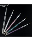 5 rozmiar długopis do kropek ozdabianie paznokci akrylowe Rhinestone Crystal 2 Way żel UV malowanie narzędzie do Manicure rysune