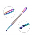 21 Style Rainbow ze stalowymi ćwiekami odpychacz do skórek pęseta pilniki do paznokci lakier żelowy uv usuń Manicure pielęgnacja