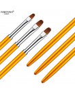 Okrągłe głowy akrylowe UV Gel Extension Builder Pen pędzle do paznokci malowanie rysunek kwiat Manicure narzędzia do tipsów 3 sz