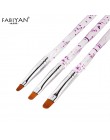 Okrągłe głowy akrylowe UV Gel Extension Builder Pen pędzle do paznokci malowanie rysunek kwiat Manicure narzędzia do tipsów 3 sz