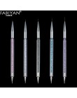 5 rozmiar długopis do kropek ozdabianie paznokci akrylowe Rhinestone Crystal 2 Way żel UV malowanie narzędzie do Manicure rysune