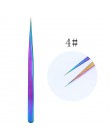 21 Style Rainbow ze stalowymi ćwiekami odpychacz do skórek pęseta pilniki do paznokci lakier żelowy uv usuń Manicure pielęgnacja