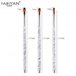Okrągłe głowy akrylowe UV Gel Extension Builder Pen pędzle do paznokci malowanie rysunek kwiat Manicure narzędzia do tipsów 3 sz