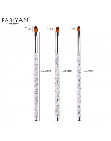 Okrągłe głowy akrylowe UV Gel Extension Builder Pen pędzle do paznokci malowanie rysunek kwiat Manicure narzędzia do tipsów 3 sz