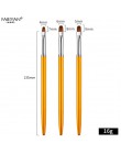 Okrągłe głowy akrylowe UV Gel Extension Builder Pen pędzle do paznokci malowanie rysunek kwiat Manicure narzędzia do tipsów 3 sz