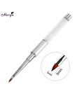 Monja Nail Art akryl UV Gel Extension Builder płyn, proszek Carving Brush francuskie paski linie Liner rysunek długopis do malow