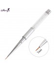 Monja Nail Art akryl UV Gel Extension Builder płyn, proszek Carving Brush francuskie paski linie Liner rysunek długopis do malow