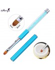 Monja Nail Art akryl UV Gel Extension Builder płyn, proszek Carving Brush francuskie paski linie Liner rysunek długopis do malow
