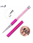 Monja Nail Art akryl UV Gel Extension Builder płyn, proszek Carving Brush francuskie paski linie Liner rysunek długopis do malow
