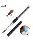 Monja Nail Art akryl UV Gel Extension Builder płyn, proszek Carving Brush francuskie paski linie Liner rysunek długopis do malow