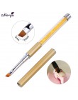 Monja Nail Art akryl UV Gel Extension Builder płyn, proszek Carving Brush francuskie paski linie Liner rysunek długopis do malow