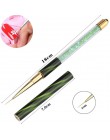 Monja Nail Art akryl UV Gel Extension Builder płyn, proszek Carving Brush francuskie paski linie Liner rysunek długopis do malow