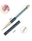 Monja Nail Art akryl UV Gel Extension Builder płyn, proszek Carving Brush francuskie paski linie Liner rysunek długopis do malow