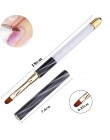 Monja Nail Art akryl UV Gel Extension Builder płyn, proszek Carving Brush francuskie paski linie Liner rysunek długopis do malow