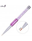 Monja Nail Art akryl UV Gel Extension Builder płyn, proszek Carving Brush francuskie paski linie Liner rysunek długopis do malow