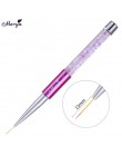 Monja Nail Art akryl UV Gel Extension Builder płyn, proszek Carving Brush francuskie paski linie Liner rysunek długopis do malow