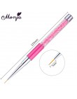 Monja Nail Art akryl UV Gel Extension Builder płyn, proszek Carving Brush francuskie paski linie Liner rysunek długopis do malow