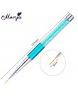 Monja Nail Art akryl UV Gel Extension Builder płyn, proszek Carving Brush francuskie paski linie Liner rysunek długopis do malow
