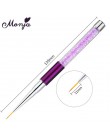 Monja Nail Art akryl UV Gel Extension Builder płyn, proszek Carving Brush francuskie paski linie Liner rysunek długopis do malow