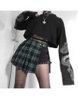 Sweetown 2019 jesienna bluza w stylu crop nadruk ze smokiem z długim rękawem koreańska modna sweter czarna Casual Gothic Streetw