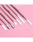 7 rodzajów ze stali odpychacz do skórek Nail Art mieszanie polski Powder Blend szpatułki Tone pręty Manicure Remover narzędzia d