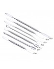 7 rodzajów ze stali odpychacz do skórek Nail Art mieszanie polski Powder Blend szpatułki Tone pręty Manicure Remover narzędzia d