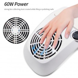 60/40W silny zasysający pochłaniacz pyłu do paznokci odkurzacz z duża moc wentylatora 2 worki do odkurzacza Nail Art sprzęt Salo