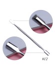 7 rodzajów ze stali odpychacz do skórek Nail Art mieszanie polski Powder Blend szpatułki Tone pręty Manicure Remover narzędzia d