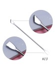 7 rodzajów ze stali odpychacz do skórek Nail Art mieszanie polski Powder Blend szpatułki Tone pręty Manicure Remover narzędzia d