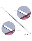 7 rodzajów ze stali odpychacz do skórek Nail Art mieszanie polski Powder Blend szpatułki Tone pręty Manicure Remover narzędzia d