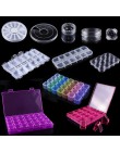 1 sztuk plastikowe puste futerał do przechowywania pudełka narzędzia do Manicure przezroczyste świecące kryształy dżetów Dispaly