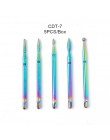 10pc wiertła do paznokci diamentowe zadziory węglika frez Rainbow powłoka elektryczna maszyna do manicure zestaw wierteł z przyp
