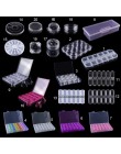 1 sztuk plastikowe puste futerał do przechowywania pudełka narzędzia do Manicure przezroczyste świecące kryształy dżetów Dispaly