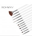 ROHWXY 12 sztuk zestaw do Manicure Pencel rozsianych malowanie projekt tipsy akrylowe pędzelek artystyczny do Manicure dekoracja