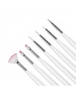 ROHWXY 12 sztuk zestaw do Manicure Pencel rozsianych malowanie projekt tipsy akrylowe pędzelek artystyczny do Manicure dekoracja